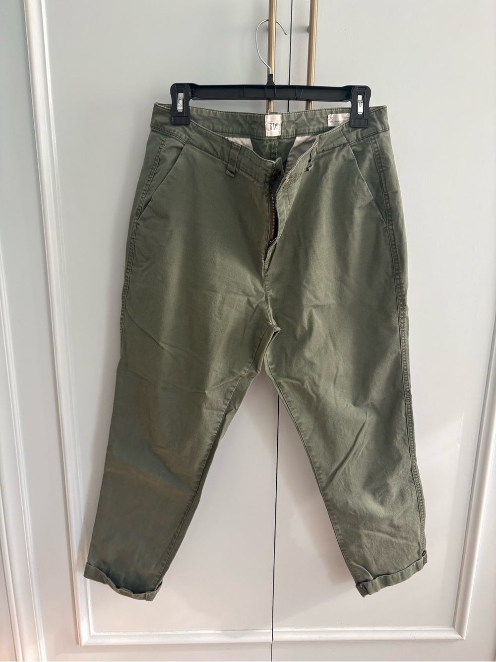 GAP Olive Green Cropped Chino Pants